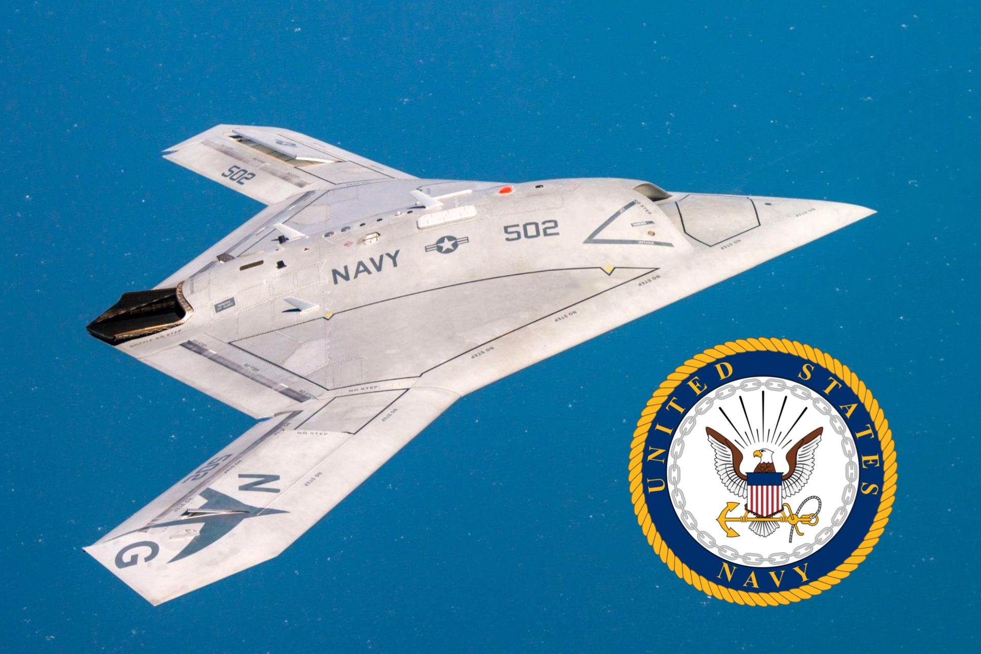HLS.Today US NAVY The Northrop Grumman X-47B Drone Test Flight