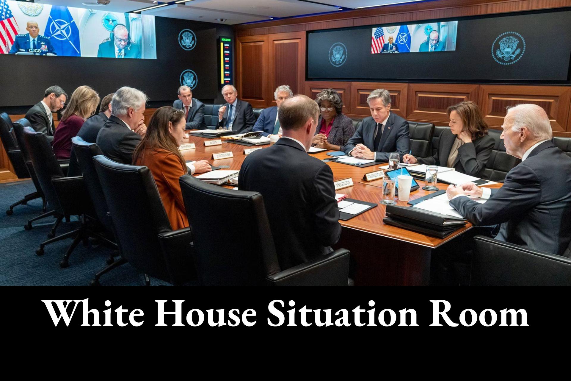 HLS.Today POTUS Situation Room status of Israel War on Hamas in Gaza